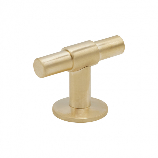 Knob T Uniform - Brushed untreated brass in the group Products / Knobs / Brass Knobs at Beslag Design i Båstad Aktiebolag (343297-11)
