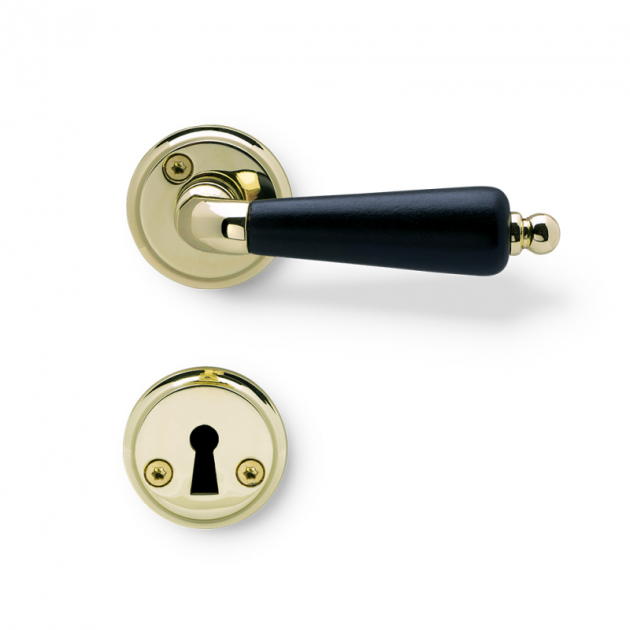 Door Handle Balder - Brass/black in the group Products / Door handles / Door handles at Beslag Design i Båstad Aktiebolag (750020-41)