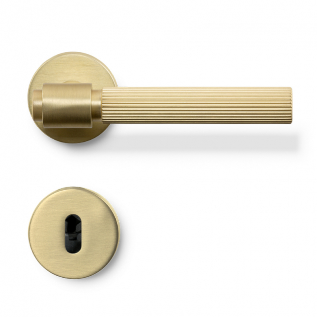 Door handle Helix 200 Stripe - Brass in the group Products / Door handles / Door handles at Beslag Design i Båstad Aktiebolag (dorrh-helix-stripe-mass)