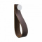 Hook Loop Strap - Brown leather/chrome