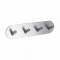 Base 100 - 4 Hook - Brushed stainless steel