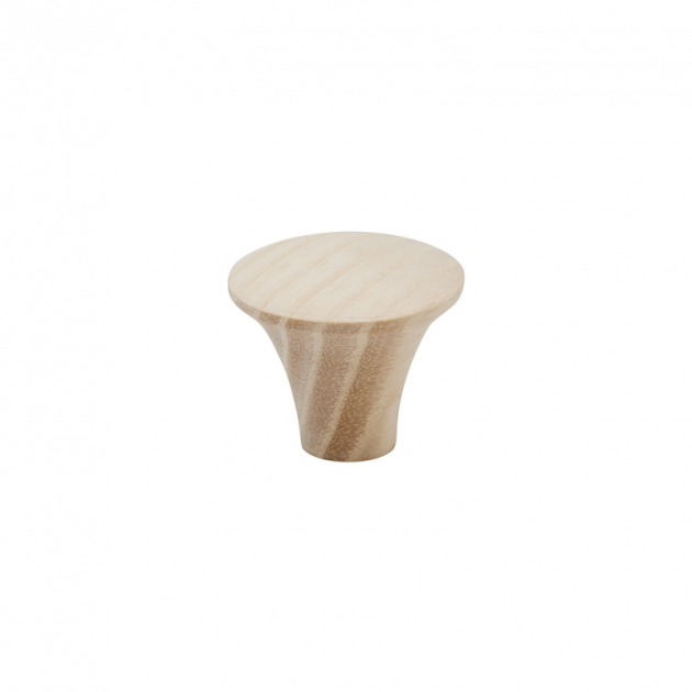 Knob Rut - 27mm - Ash untreated in the group Products / Knobs / Wooden Knobs at Beslag Design i Båstad Aktiebolag (207000-11)