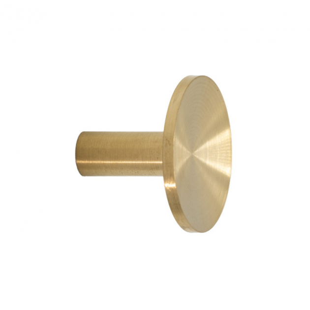 Hook Sture - 28mm - Brushed brass untreated in the group Products / Hooks / Single Hooks at Beslag Design i Båstad Aktiebolag (339385-21)