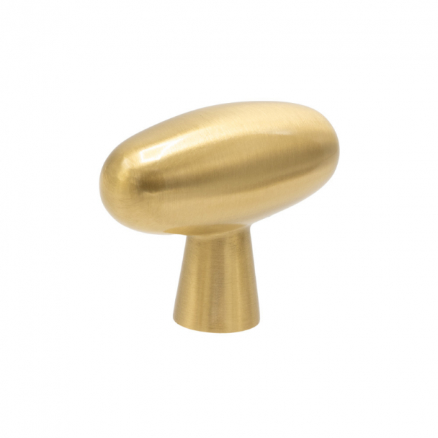 Cabinet Knob T Oliver - Brushed brass in the group Products / Knobs at Beslag Design i Båstad Aktiebolag (343415-11)