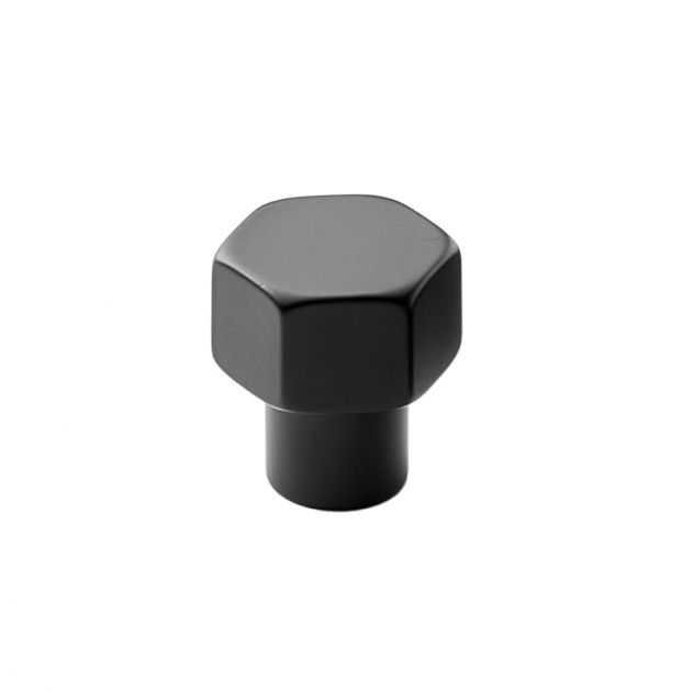 Knob Hexa - Matt Black in the group Products / Knobs / Black Knobs at Beslag Design i Båstad Aktiebolag (352000-11)