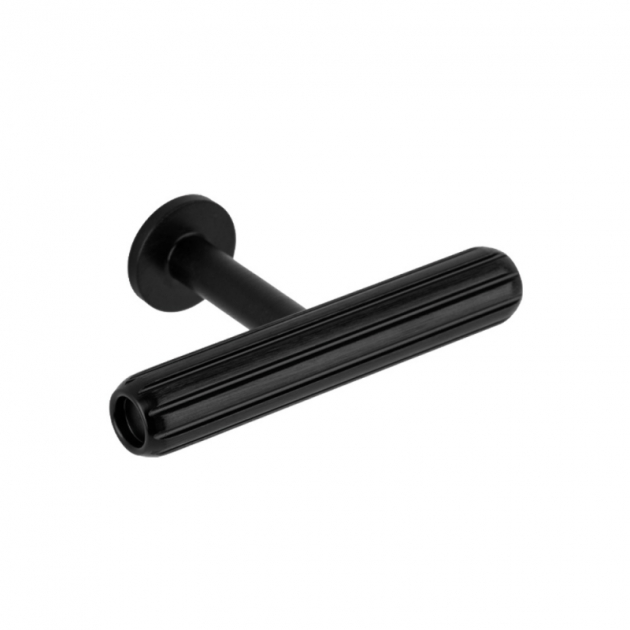 Knob T Rille mini - Brushed black in the group Products / Knobs at Beslag Design i Båstad Aktiebolag (372997-11)