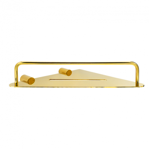 Match - Corner shelf - Polished brass in the group Products / Bathroom Accessories / Bathroom Shelves at Beslag Design i Båstad Aktiebolag (602352-41)