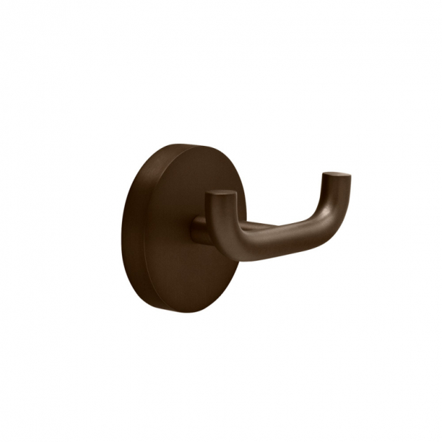 Calm - Double hook - Burnished brass in the group Products / Bathroom Accessories / Bathroom Hooks at Beslag Design i Båstad Aktiebolag (620082-41)