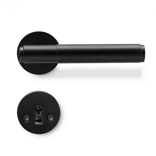 Door handle Riff Plain - Matte black in the group Products / Door handles / Door handles at Beslag Design i Båstad Aktiebolag (751021-41)
