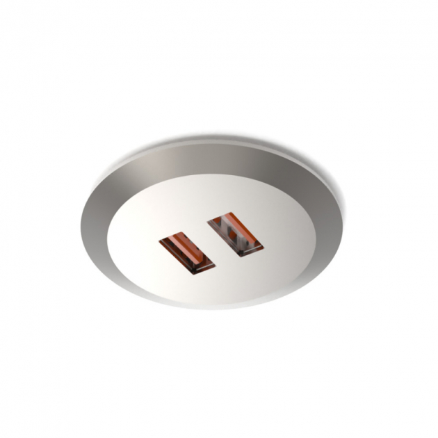 USB Connector Subby recessed - 20W/24V - 2x2A - Stainless steel in the group Products / Lighting / Powerbox at Beslag Design i Båstad Aktiebolag (973797)