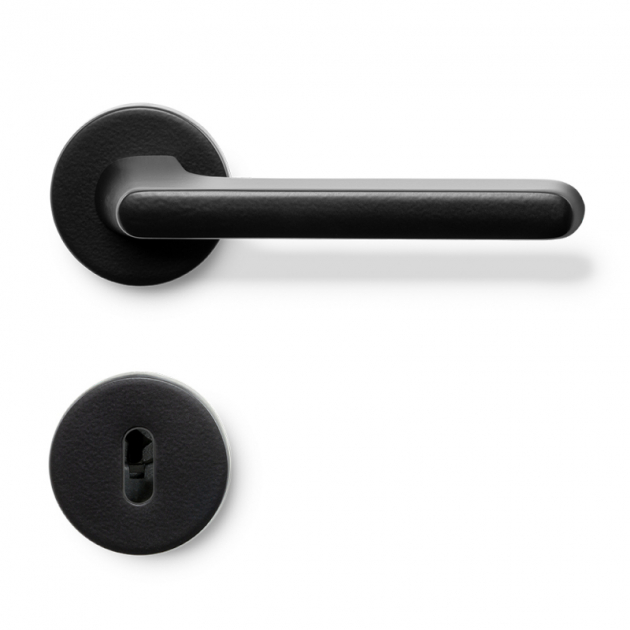 Door handle Tavira - Matt Black in the group Products / Door handles / Door handles at Beslag Design i Båstad Aktiebolag (dorrhandtag-tavira-svart)