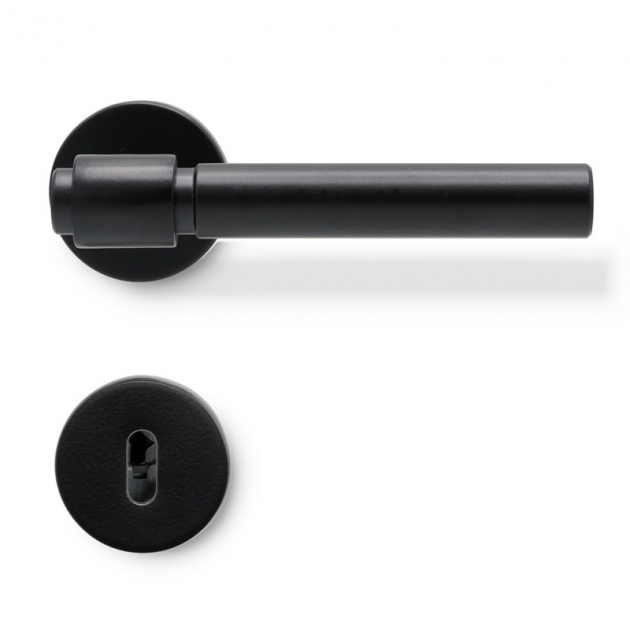 Door handle Helix 200 Plain - Matt black in the group Products / Door handles / Door handles at Beslag Design i Båstad Aktiebolag (helix-plain-svart)