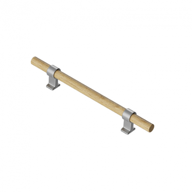 Handle Bond - Oak/Stainless steel look in the group Products / Handles / Wood Handles at Beslag Design i Båstad Aktiebolag (htg-bond-ek-rostfritt)