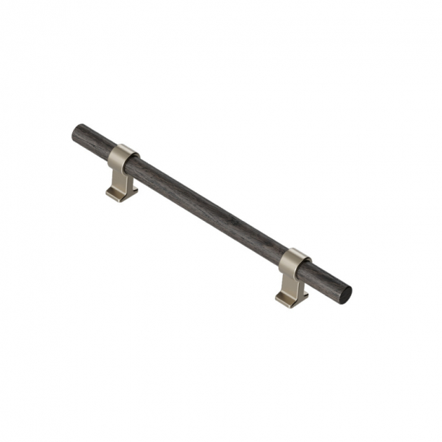 Handle Bond – Dark-stained oak/Brushed brass in the group Products / Handles / Wood Handles at Beslag Design i Båstad Aktiebolag (htg-bond-morkbet-mess)