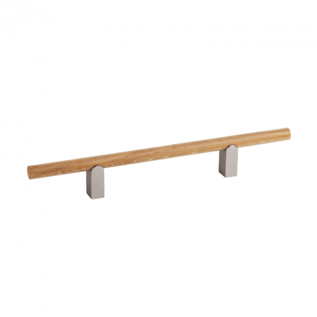 Handle Kumo Wood - Oak/stainless steel look in the group Products / Handles at Beslag Design i Båstad Aktiebolag (htg-kumo-ek-rf)