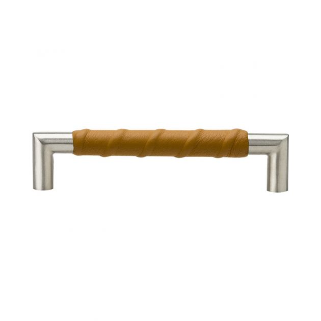 Handle Norma - Stainless steel/nature leather in the group Products / Handles / Leather Handles at Beslag Design i Båstad Aktiebolag (htg-norma-rf-natur-lader)