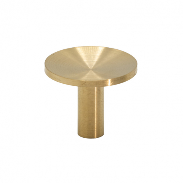 Knob Sture - Brushed untreated brass in the group Products / Knobs / Brass Knobs at Beslag Design i Båstad Aktiebolag (knopp-sture-massingobeh)