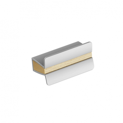 Handle Papillion - 32mm - Oak/stainless steel look