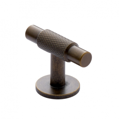 Knob Manor T - Antique brass