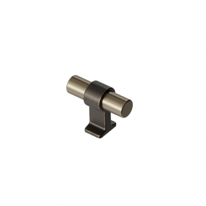 Knob T Bond - Antique brown/brushed brass