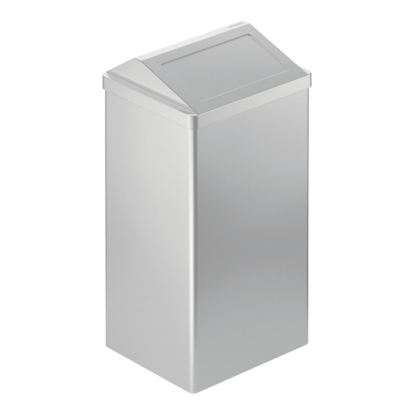 Waste bin Stay - 65L - Brushed stainless steel 
