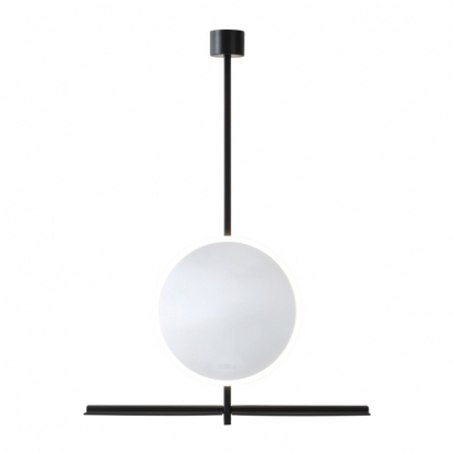 Bathroom mirror IO with lighting and shelves - Black