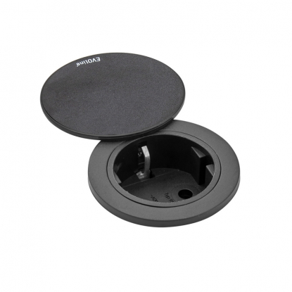 Power outlet One - with cover black/black