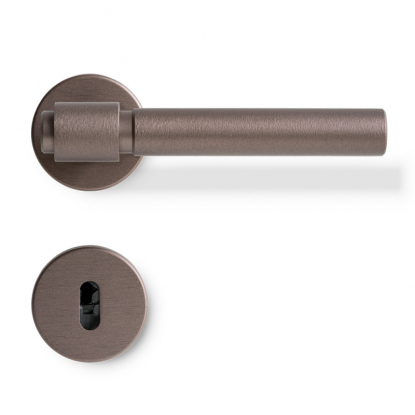 Door handle Helix 200 Plain - Dark bronze