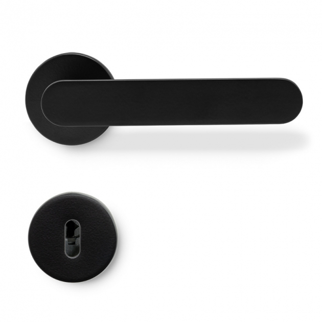 Door handle Vibe Plain - Matte black in the group Products / Door handles / Door handles at Beslag Design i Båstad Aktiebolag (vibe-plain-mattsvart)