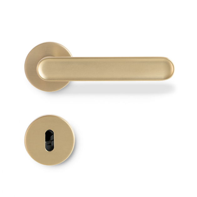 Door handle Vibe Soft - Brushed gold in the group Products / Door handles / Door handles at Beslag Design i Båstad Aktiebolag (vibe-soft-guld)
