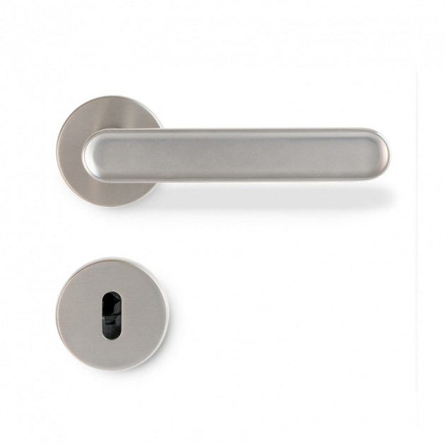 Door handle Vibe Soft - Stainless steel look in the group Products / Door handles / Door handles at Beslag Design i Båstad Aktiebolag (vibe-soft-rostfri-look)