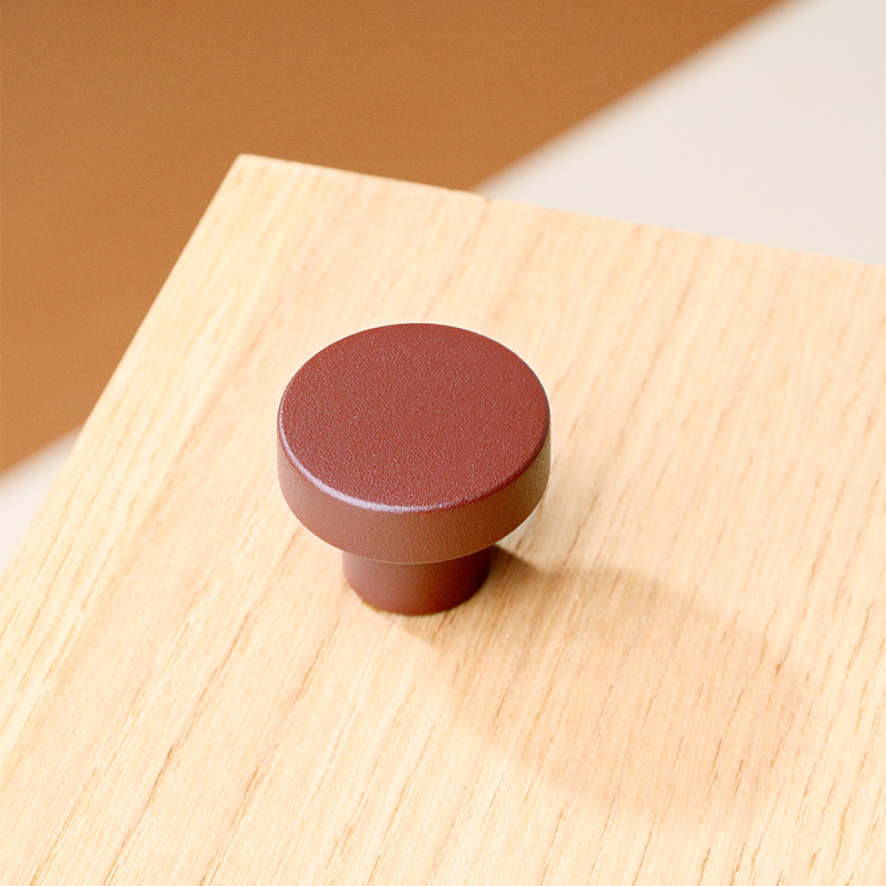 Knob Circular - Toniton Reddish Brown | Beslag Design