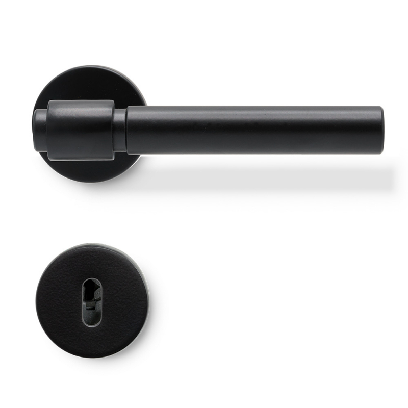 Door handle Helix 200 Plain - Black | Beslag Design