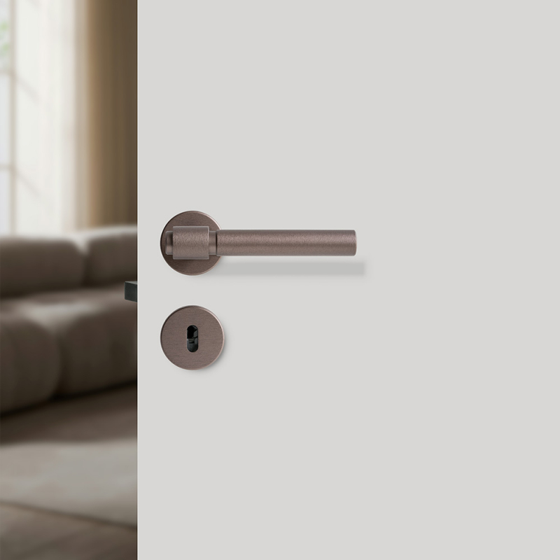 Door Handle Helix 200 Plain - Dark bronze | Beslag Design