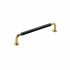 Handle 1353 - Polished brass/black leather wrapped