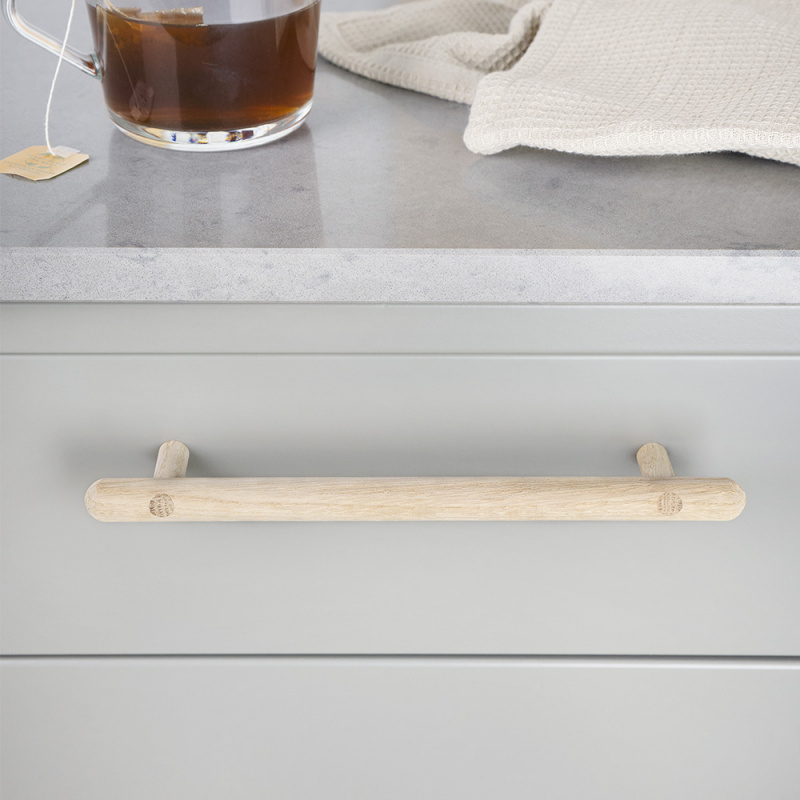 Handle Lunden – 160 mm – Untreated oak