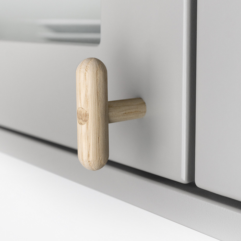 Knob T Lunden – Untreated oak