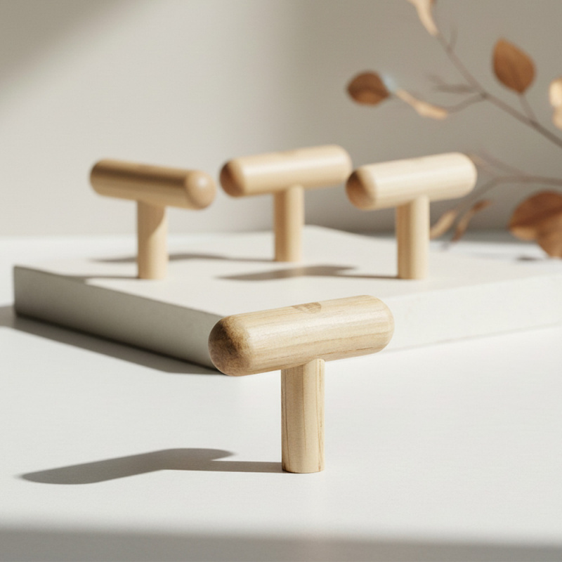 Knob T Lunden – Untreated oak