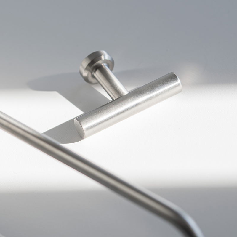 Knob T Viva - Brushed stainless steel