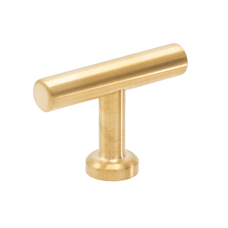 Knob T Viva - Brushed brass
