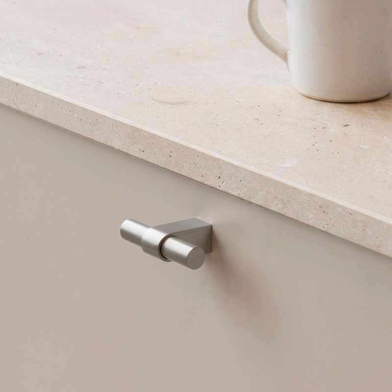 Knob T Trace - Stainless steel look