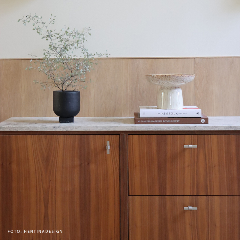 Knob T Helix - Stainless steel look