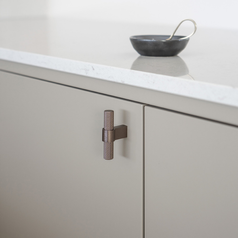 Knob T Helix - Dark bronze