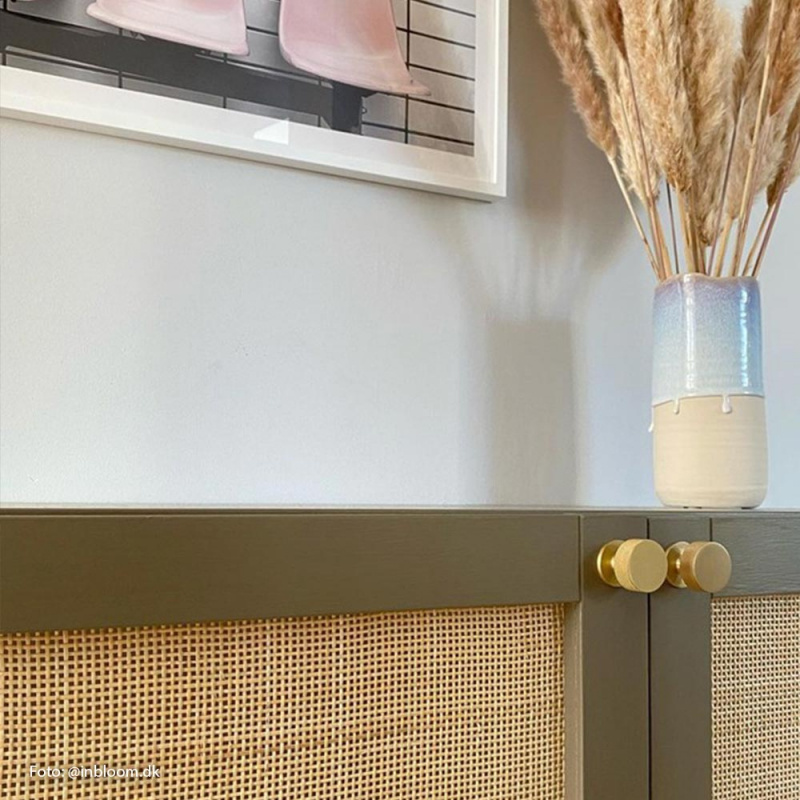 Knob Crest - 32mm - Brass