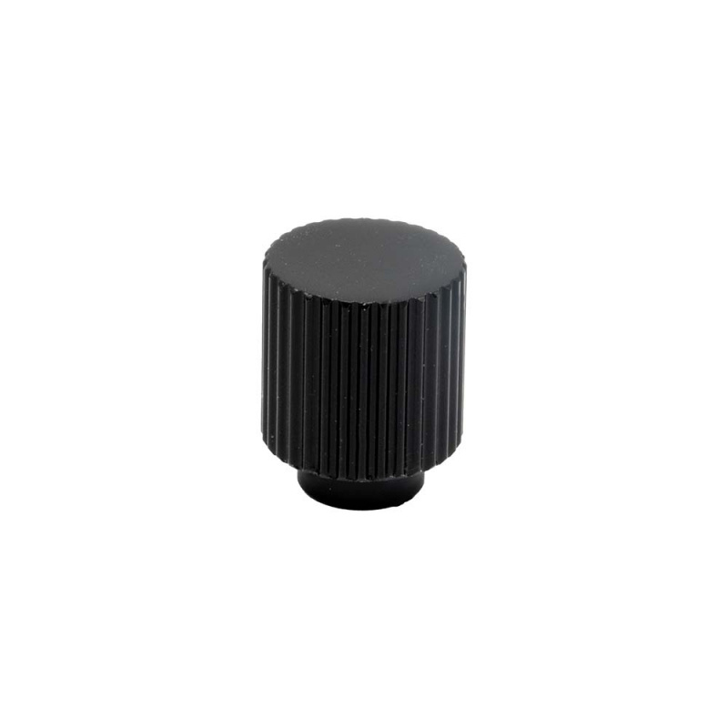 Knob Helix Stripe - 20mm - Matt Black