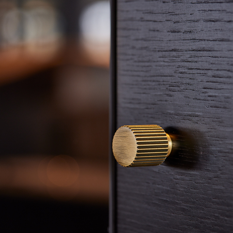 Knob Helix Stripe - Antique Bronze