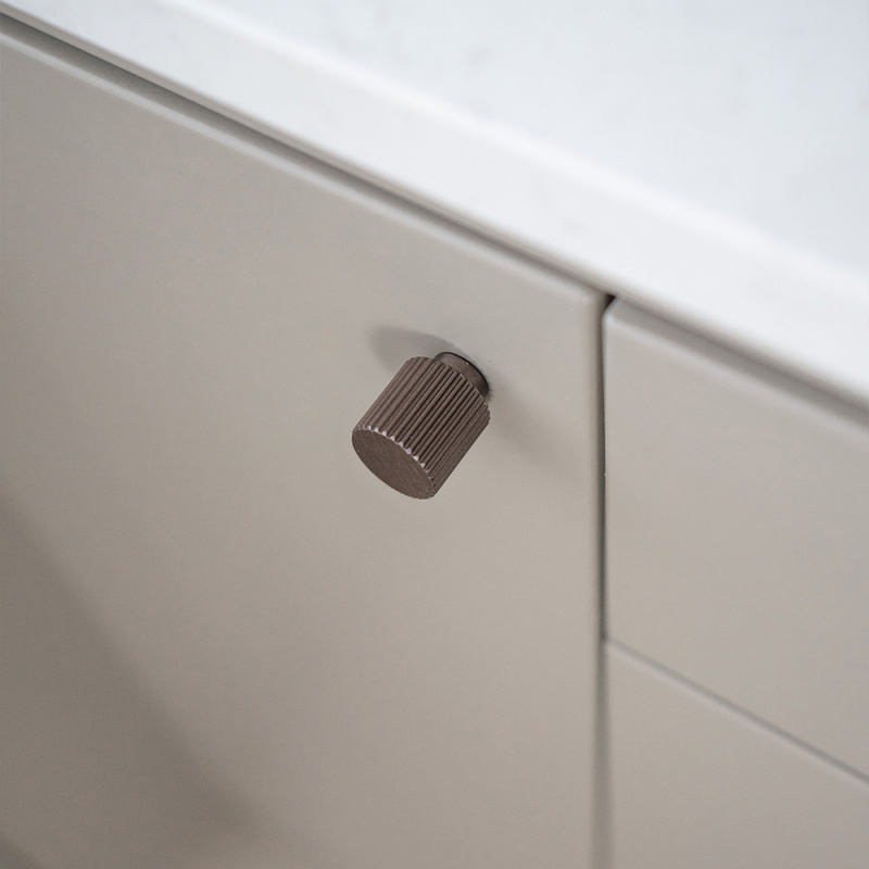 Knob Helix Stripe - Dark bronze