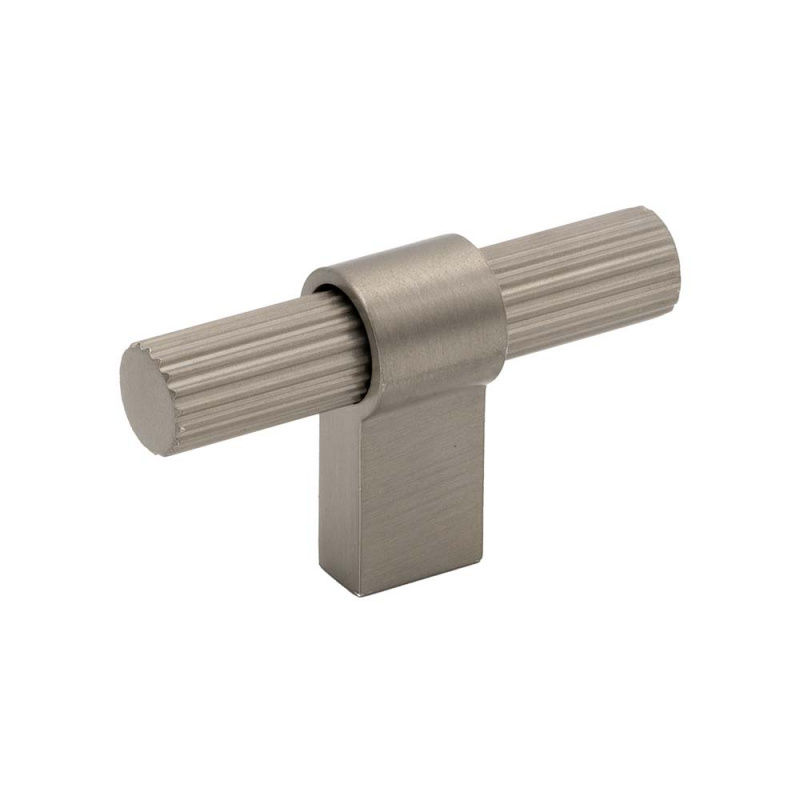 Knob T Helix Stripe - Stainless steel look