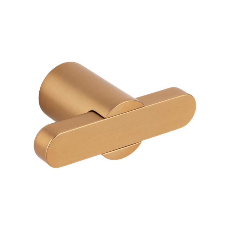 Knob T Fusion - Brushed brass