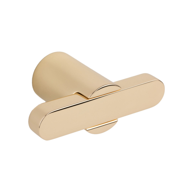 Knob T Fusion - Polished brass